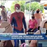 Superhero Kawal Vaksinasi di Mapolsek Sedong