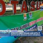 Hutan Kota Sumber Dipasang Garis Satpol PP