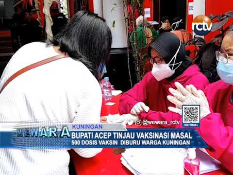 Bupati Acep Tinjau Vaksinasi Masal