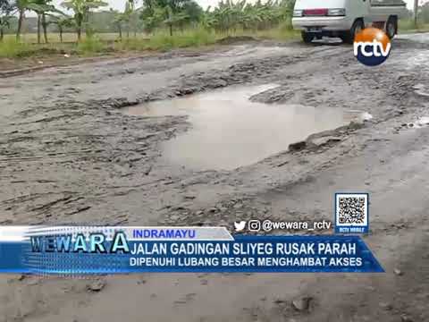 Jalan Gadingan Sliyeg Rusak Parah
