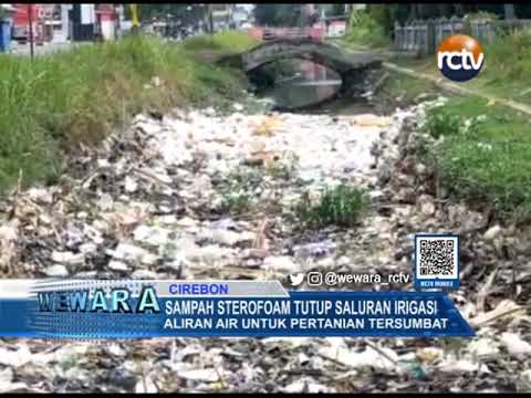 Sampah Sterofoam Tutup Saluran Irigasi