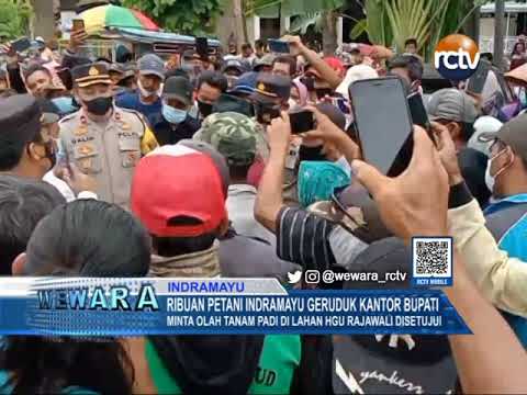 Ribuan Petani Indramayu Geruduk Kantor Bupati