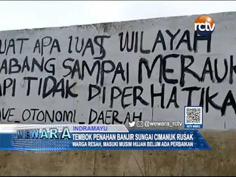 Tembok Penahan Banjir Sungai Cimanuk Rusak