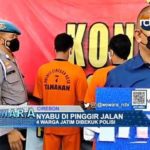 Nyabu Di Pinggir Jalan, 4 Warga Jatim Dibekuk Polisi