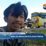 Mobil Box Mengalami Kecelakaan Tunggal