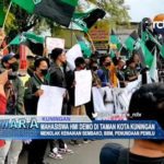 Mahasiswa HMI Demo Di Taman Kota Kuningan