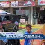 Polisi Bagikan Sepatu Dan Helm