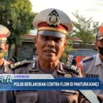 Polisi Berlakukan Contra Flow di Pantura Kanci