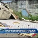 Truk Tabrak Truk yang Sedang Berhenti di Bahu Jalan