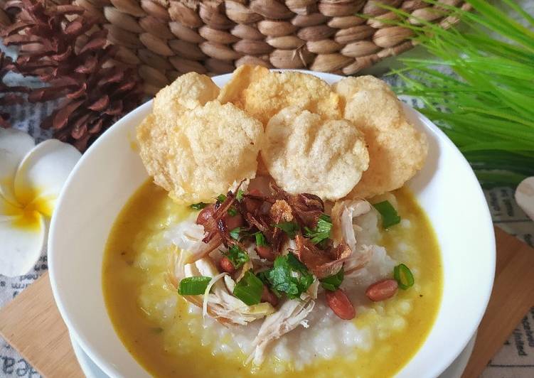 Cara membuat bubur ayam kuah kuning yang tentunya mudah dibuat