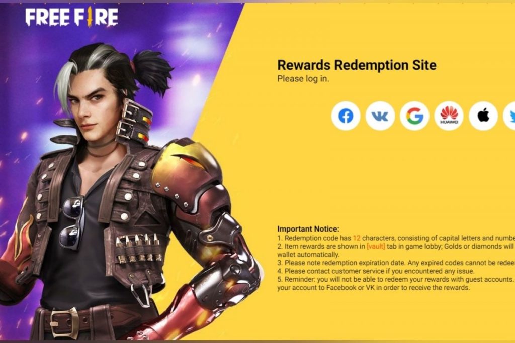 Beberapa Kode Redeem Free Fire