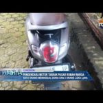 Pengendara Motor Tabrak Pagar Rumah Warga