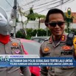 Ultraman dan Polisi Sosialisasi Tertib Lalu Lintas