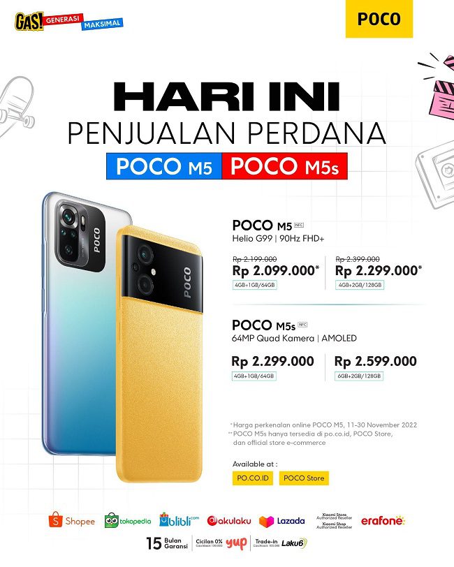 Handphone tahan Debu dan Cipratan air ya Handphone PocoM5 S