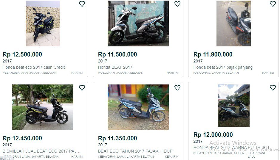 Segini Harga Honda Beat Bekas 2017 - Gaskeun Beli Guys!