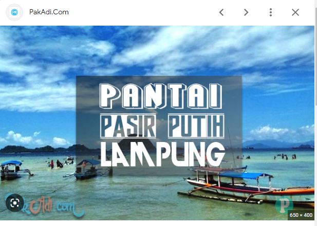 Mempesona Mantan tak Se Mempesona Pantai Putih lampung ,Thanks God it’s Friday !!