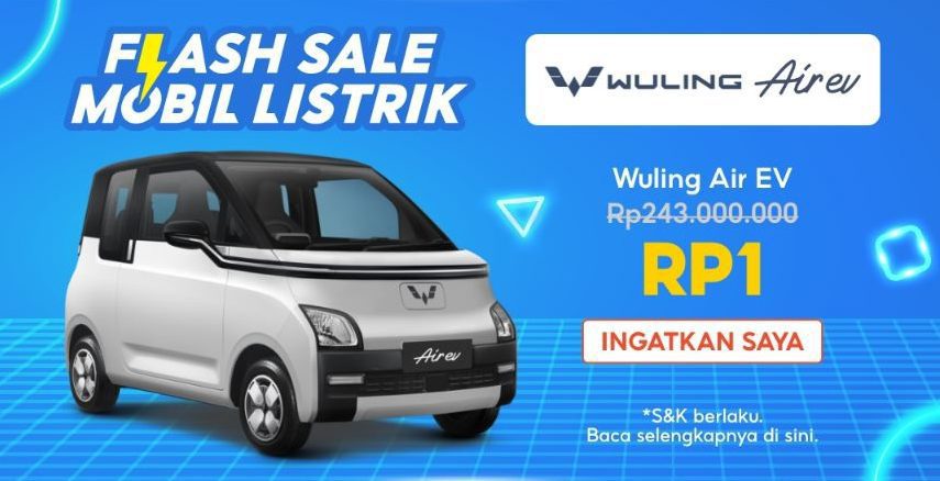 Cuma 1 Rupiah! Ini Dia City Car Listrik Wuling Air EV di Shopee Flash Sale