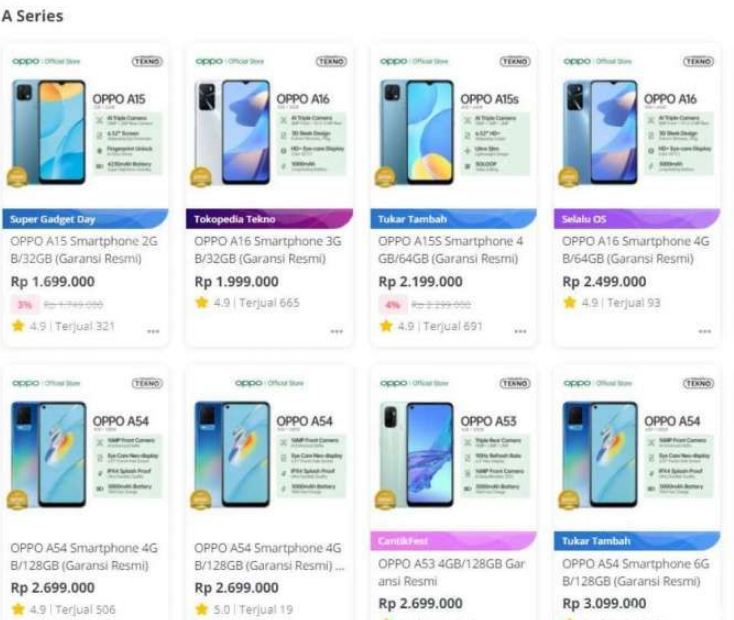 daftar harga hp oppo