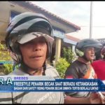 Freestyle Penarik Becak Saat Beradu Ketangkasan