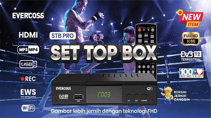 Begini Cara Memasang Set Top Box Evercoss Dengan Fitur Lengkap