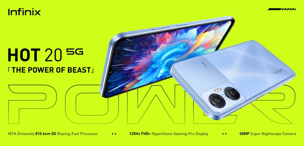 infinix hot 20 5g harga dan spesifikasi/inoava