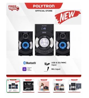 Kerlap Kerlip Dengan Lampunya! Inilah Model Speaker Aktif Polytron Terbaru - Suaranta Powerfull Joss