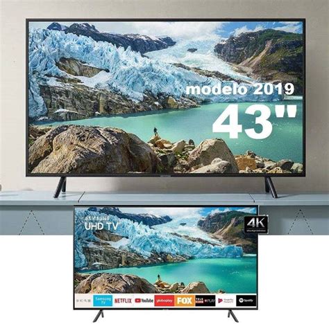 smart tv led 43 samsung 4k hdr 43ru7100 3 hdmi/loucasporpromocoes