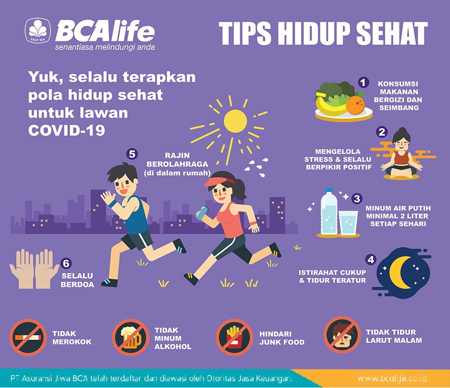 Lakukan 9 tips hidup sehat agar mewujudkan pola hidup sehat !