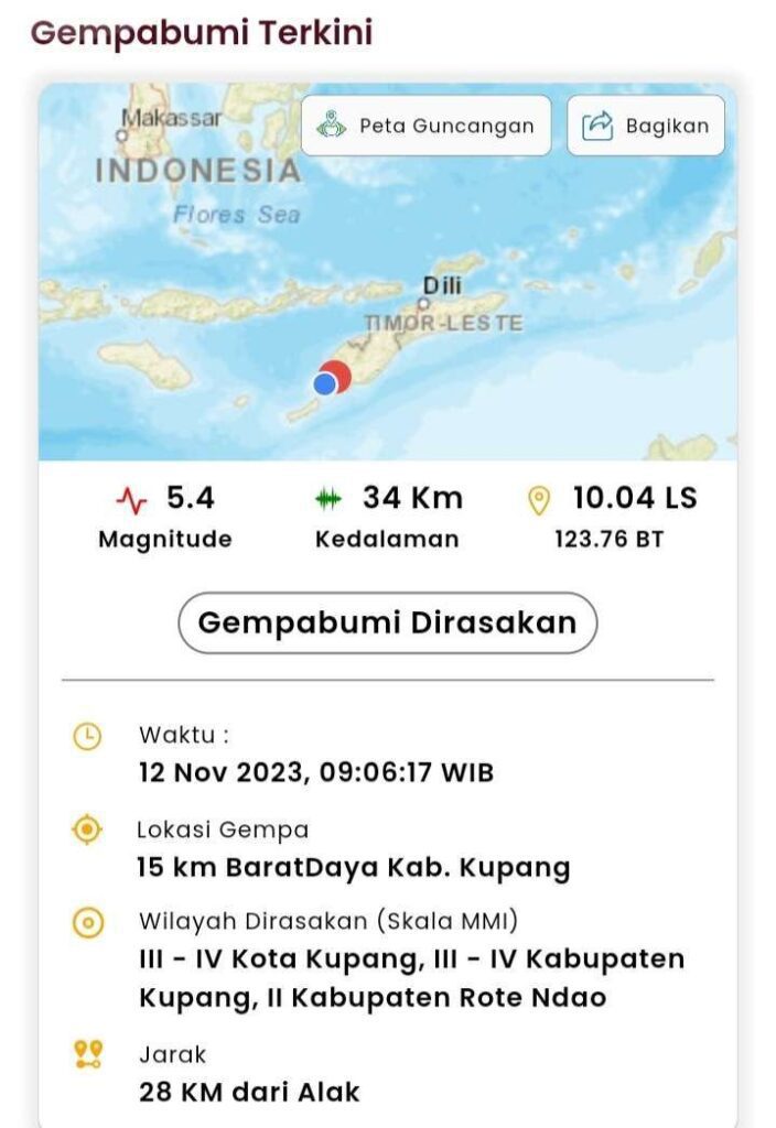 Gempa Kupang/RRI