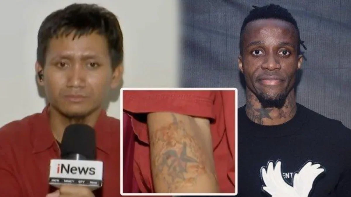 perdebatan tato Wilfried Zaha/tribunnews