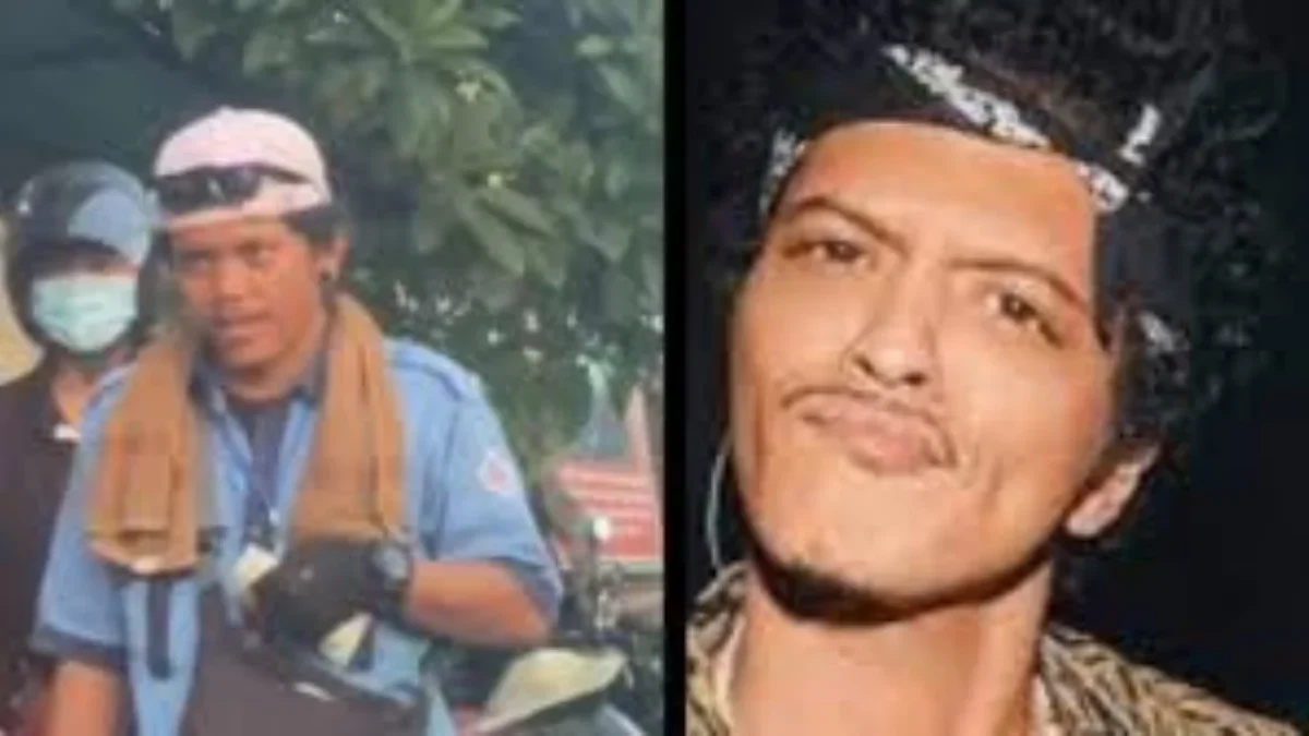 tukang parkir mirip Bruno Mars/suara.com