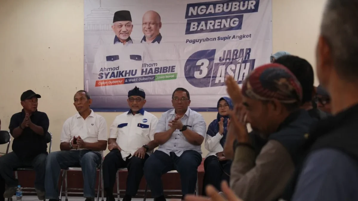 Foto: ngabubur bareng Ahmad Syaikhu dan paguyuban sopir angkot