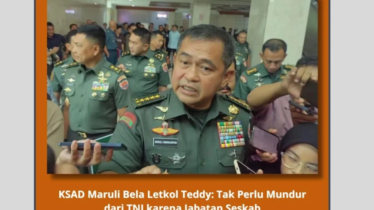 Mayor Teddy Tak Perlu Mundur dari TNI AD