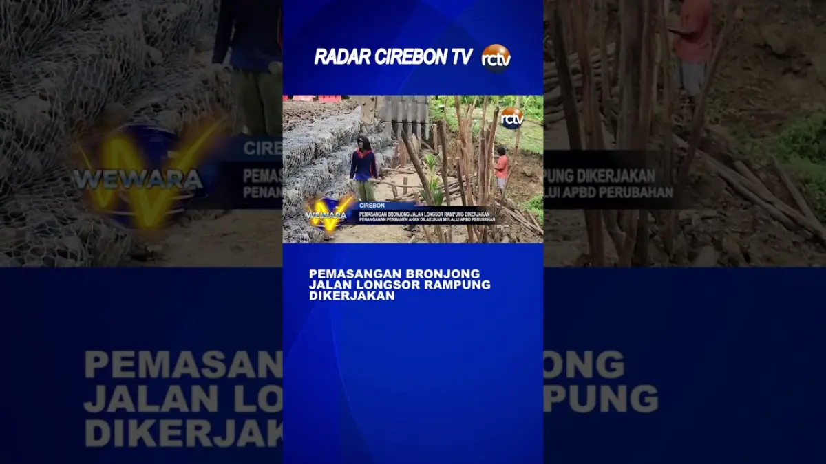 Pemasangan Bronjong Jalan Longsor Rampung Dikerjakan