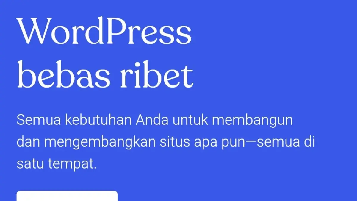 Website gratis tanpa coding