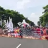 aksi demo ojol surabaya/foto:rri.co.id