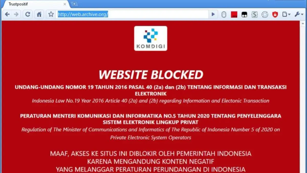 internet archive diblokir