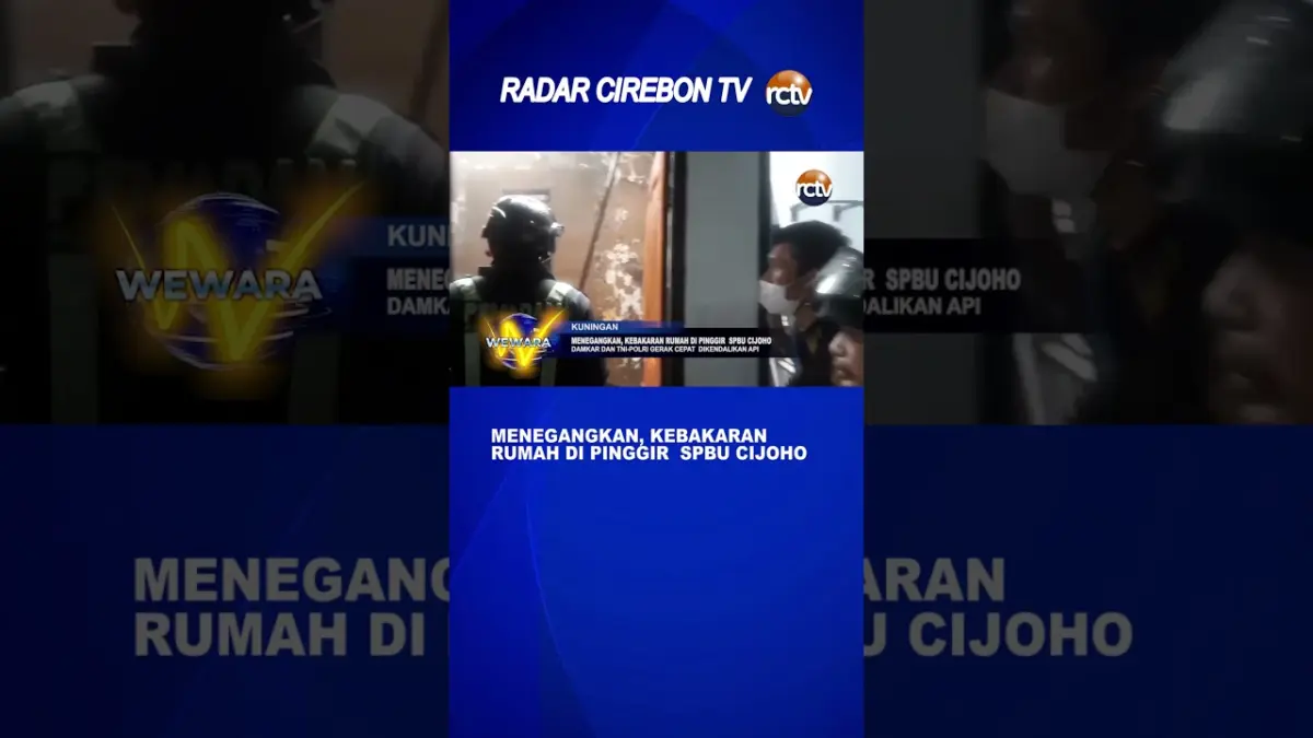 Menegangkan, Kebakaran Rumah di Pinggir SPBU Cijoho