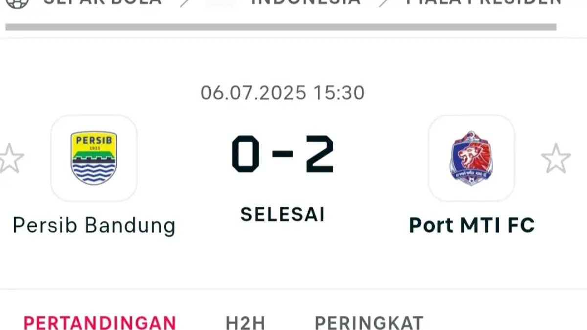 Persib membuka Piala Presiden Dengan Kekalahan