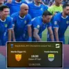 Pemain Persib Bandung bersiap menghadapi pertandingan AFC Champions League