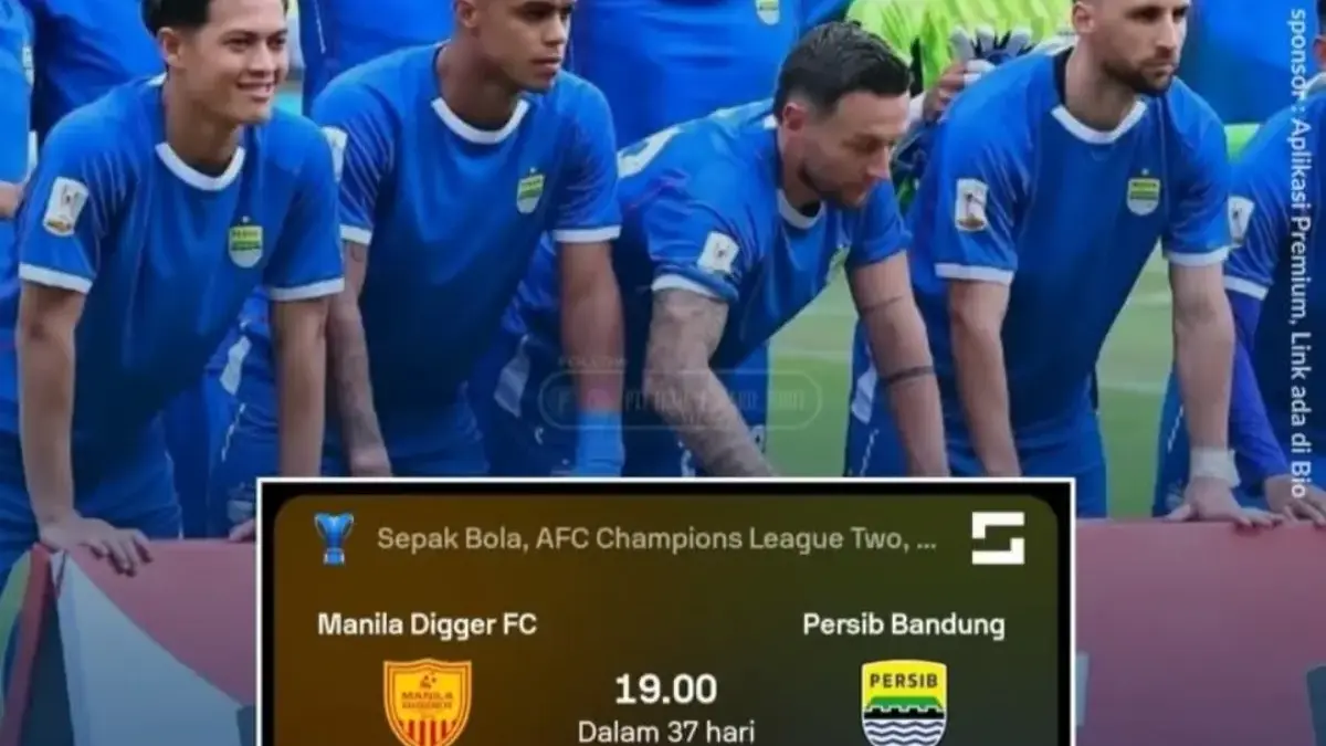 Pemain Persib Bandung bersiap menghadapi pertandingan AFC Champions League