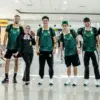 Pemain Persebaya saat hendak berangkat ke Pert Australia