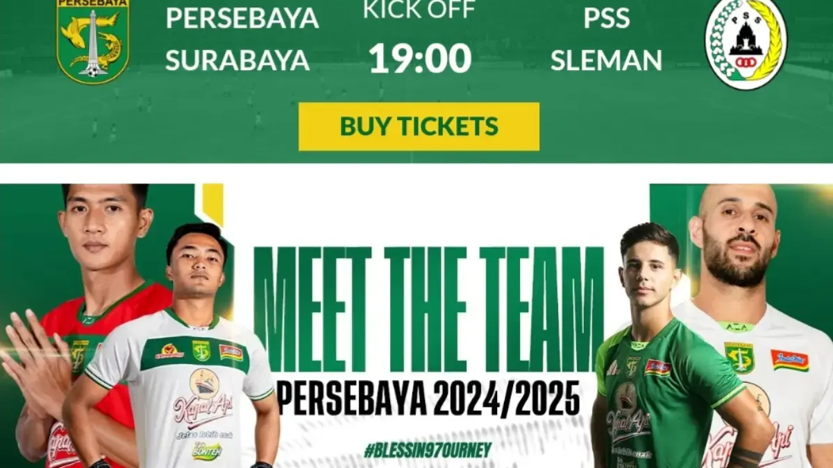 Jadwal pertandingan Persebaya Surabaya Vs PSS Sleman