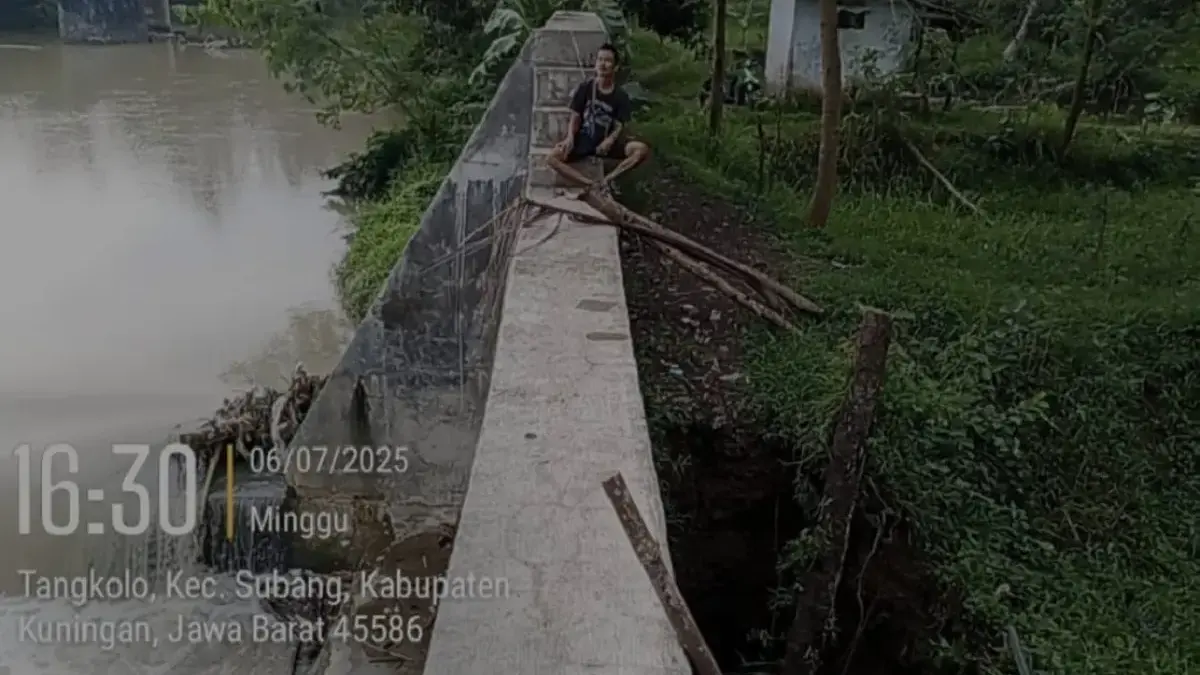 tanah amblas di desa tangkolo kuningan