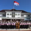 pelepasan kontingen voli kuningan di kantor bupati