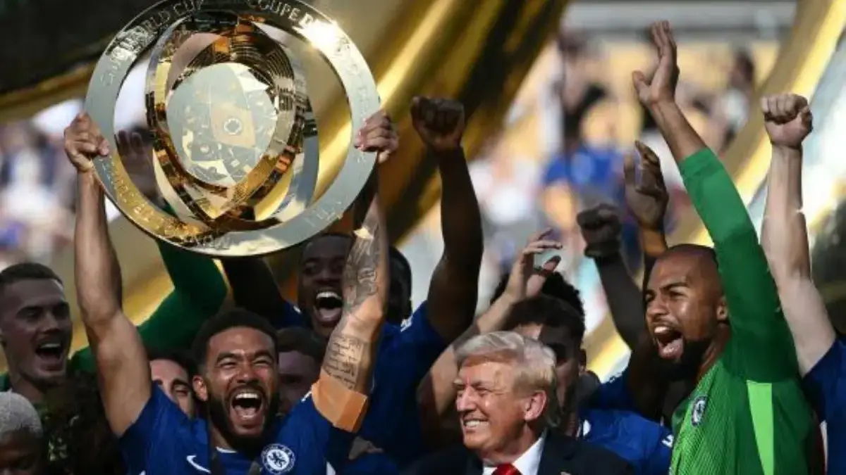 Pemain Chelsea Selebrasi kemenangan setelah jadi juara