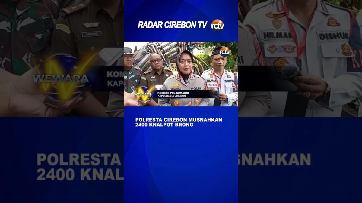 Polresta Cirebon Musnahkan 2400 Knalpot Brong