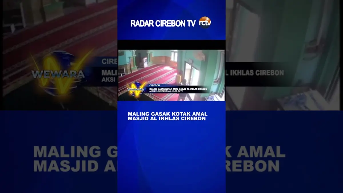 Maling Gasak Kotak Amal Masjid Al Ikhlas Cirebon