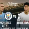 Jadwal Kick Off, Link Live Streaming & Prediksi Skor Manchester City Vs Tottenham Liga Inggris Hari Ini