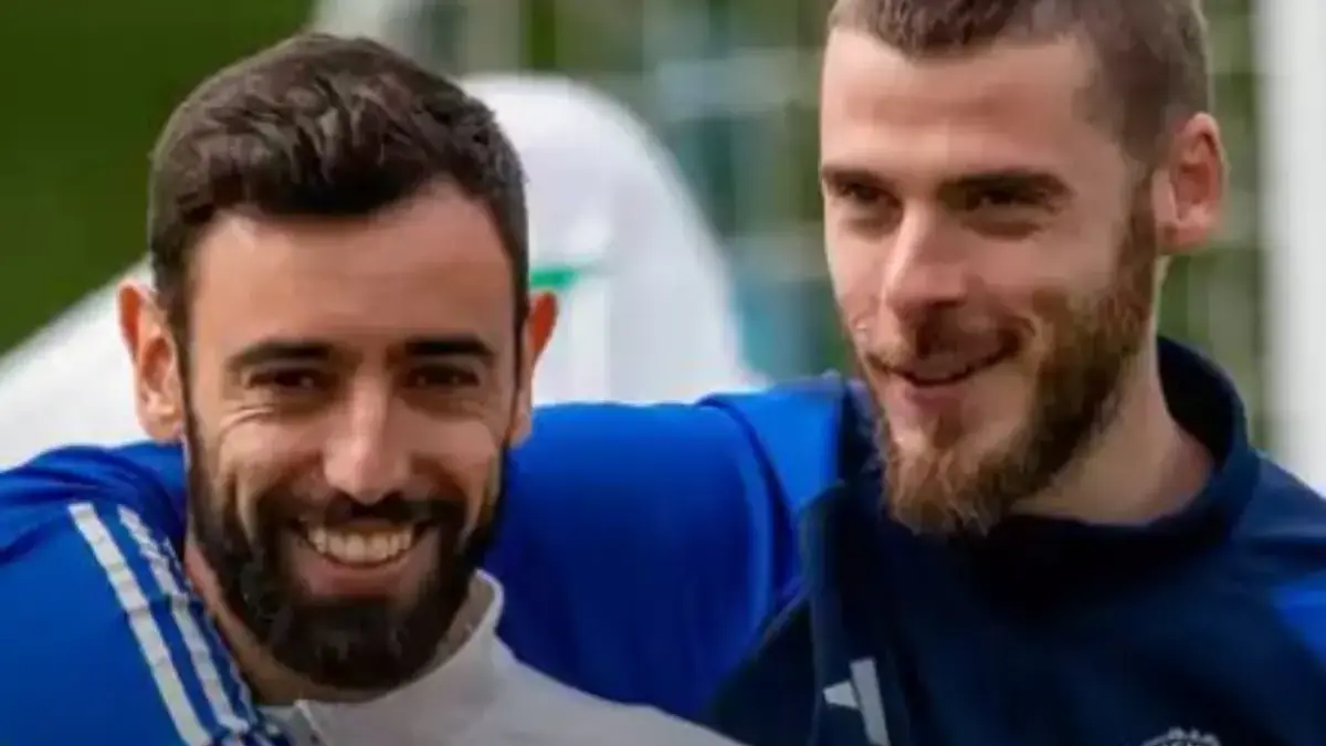 Bruno Fernandes Kirim Pesan Nakal untuk David De Gea Jelang Laga Manchester United vs Fiorentina